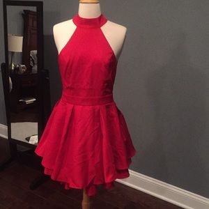 DRESS REHEARSAL RED SKATER DRESS. LULUS. M. NWTs
